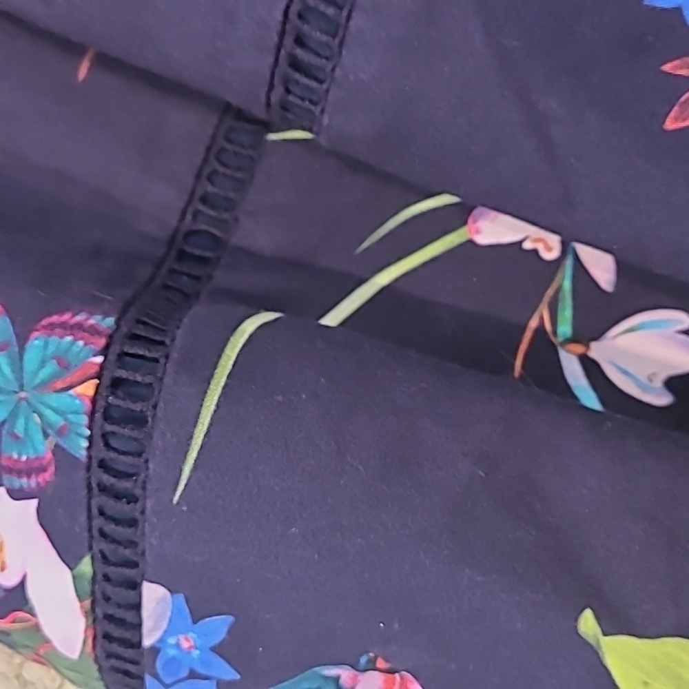 Ted Baker London navy plio tropical oasis skirt - Picture 8 of 9